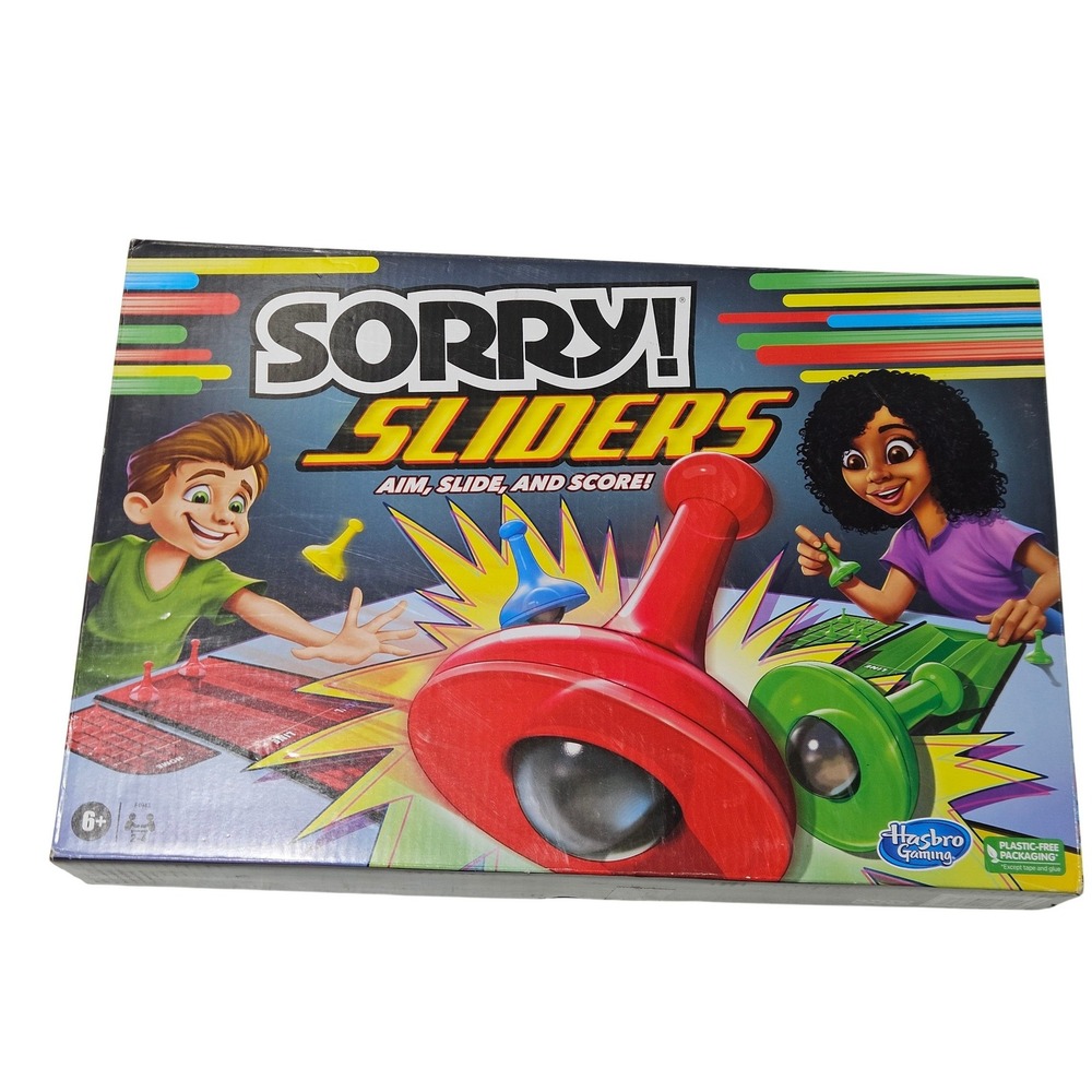 Hasbro Sorry Sliders Board Game Complete Aim Slide and Score F4943